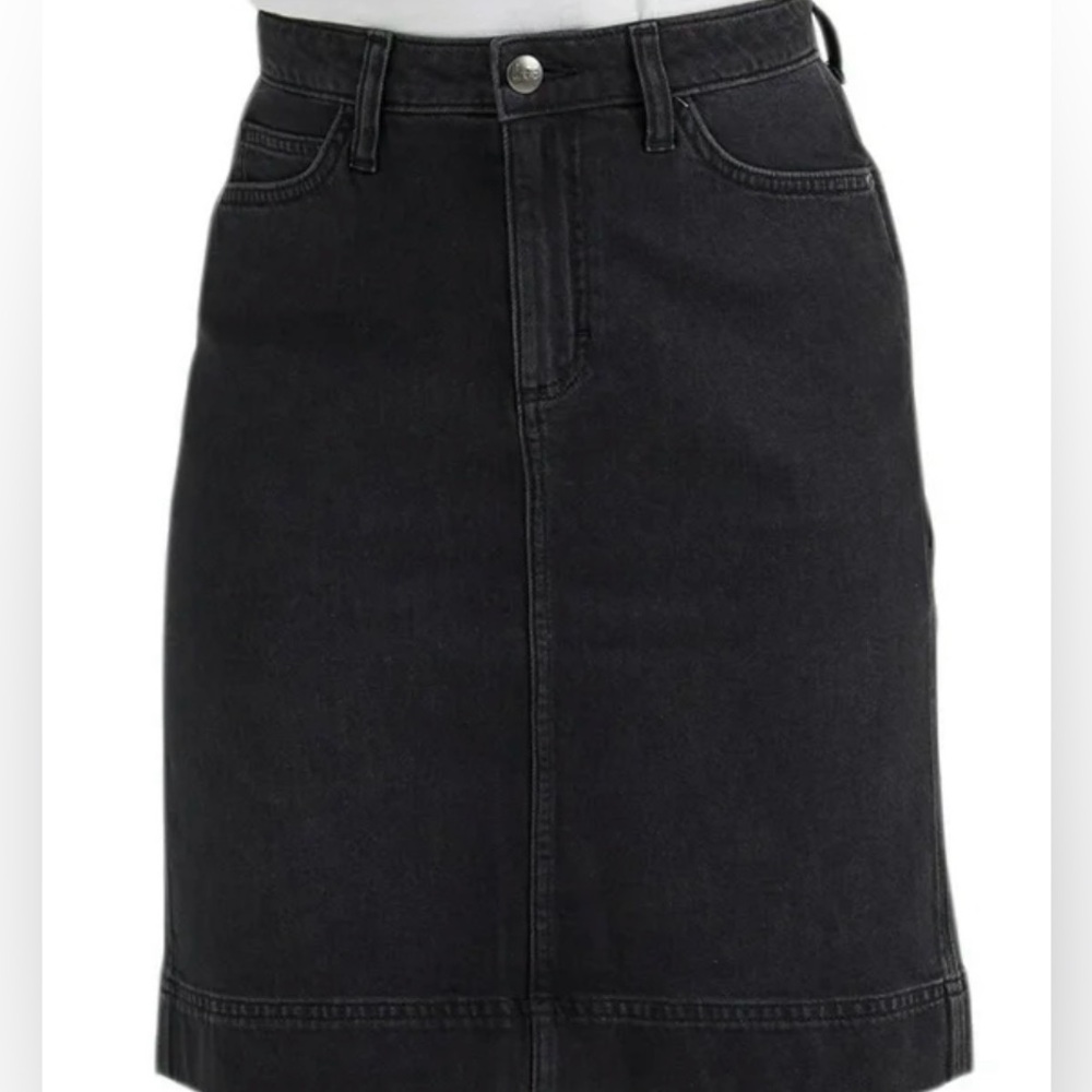 Lee Charcoal Denim Midi Skirt